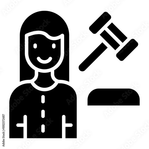 Judge Female Icon Style