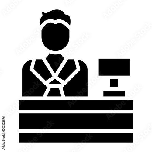 Clerk Male Icon Style