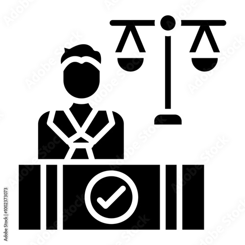 Court Appearance Icon Style