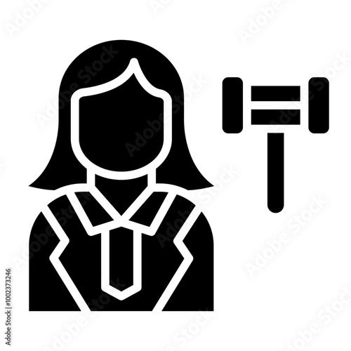 Judge Female Icon Style