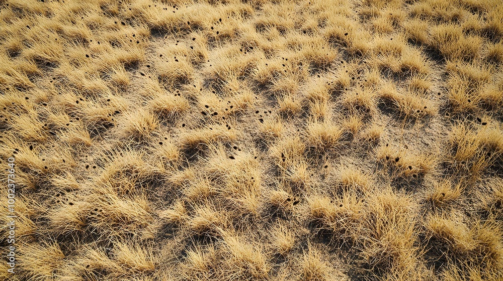 A grass patch appears dirty from a close-up perspective A grass patch appears dirty from a close-up perspective