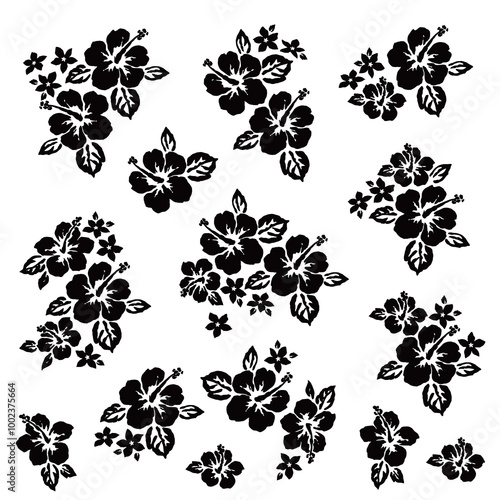 Impressive and beautiful hibiscus illustration collection,