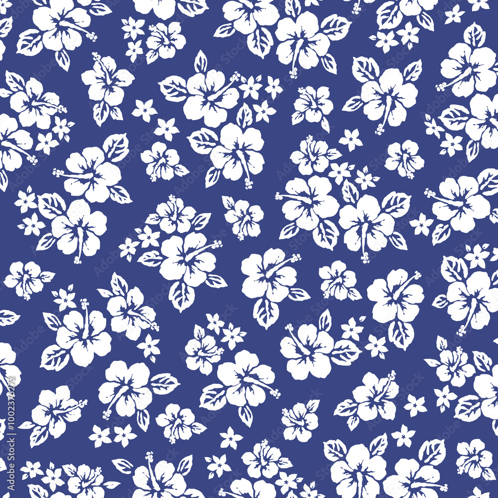 Beautiful tropical flowers seamless pattern, Beautiful tropical flowers seamless pattern,