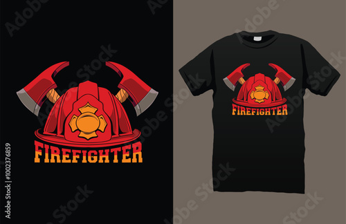 Firefighter helmet t-shirt