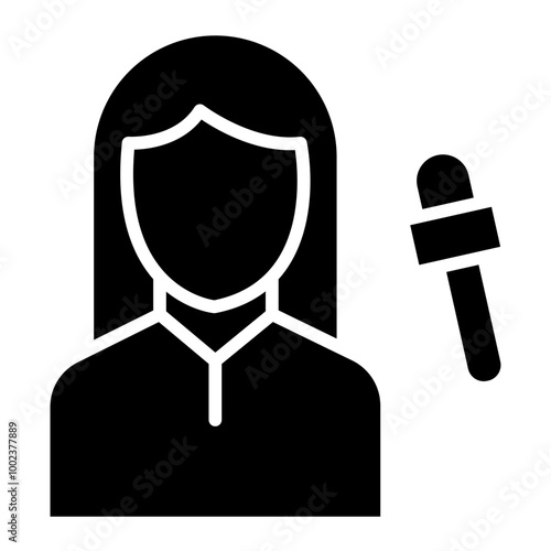 Journalist Female Icon Style