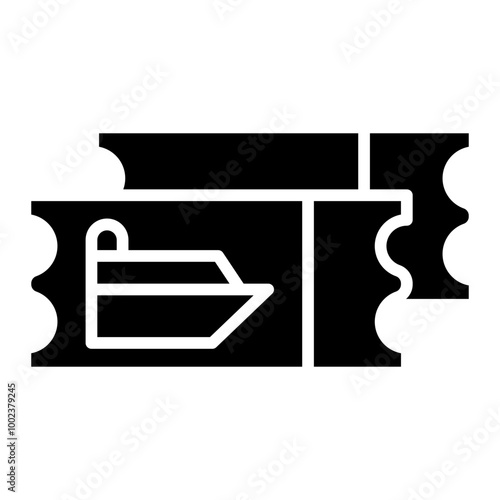 Cruise Ticket Icon Style