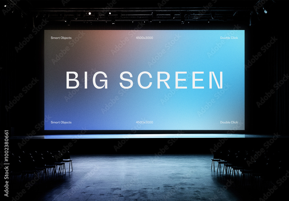 Big Screen Mockup With Generative AI Stock Template | Adobe Stock