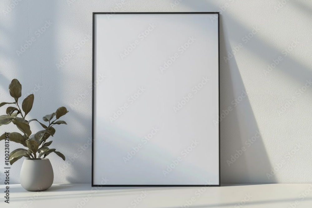 A3 Poster Mockup on White Background created with Generative AI A3 Poster Mockup on White Background created with Generative AI
