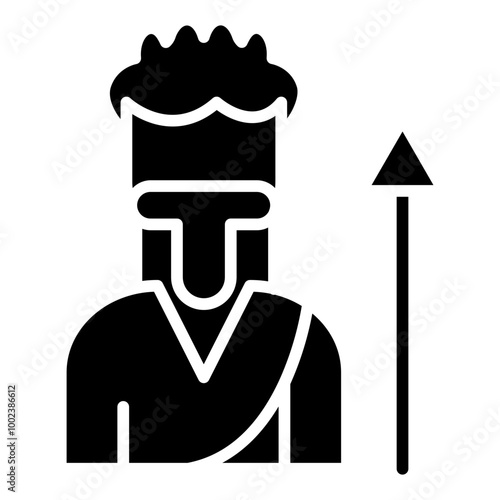 Neanderthal Man Icon Style
