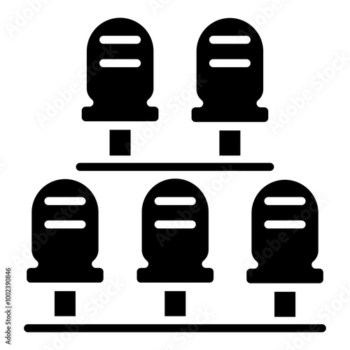 Stadium Seats Icon Style