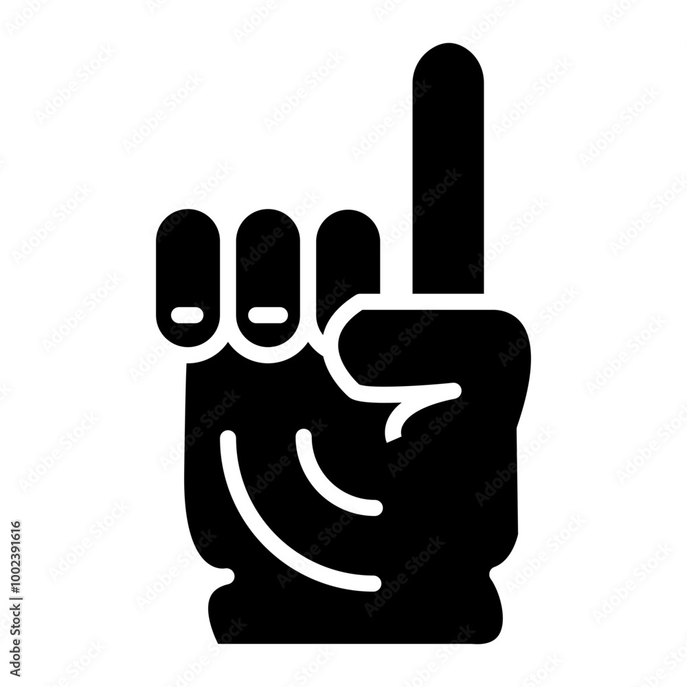 Foam Hand Icon Style Foam Hand Icon Style