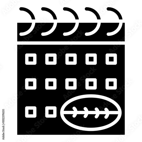 Rugby Match Date Icon Style