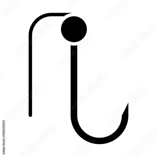 Fish Hook Icon Style