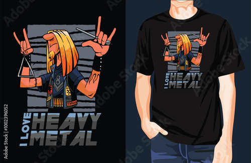 Heavy Metal Triangule t-shirt design unique idea