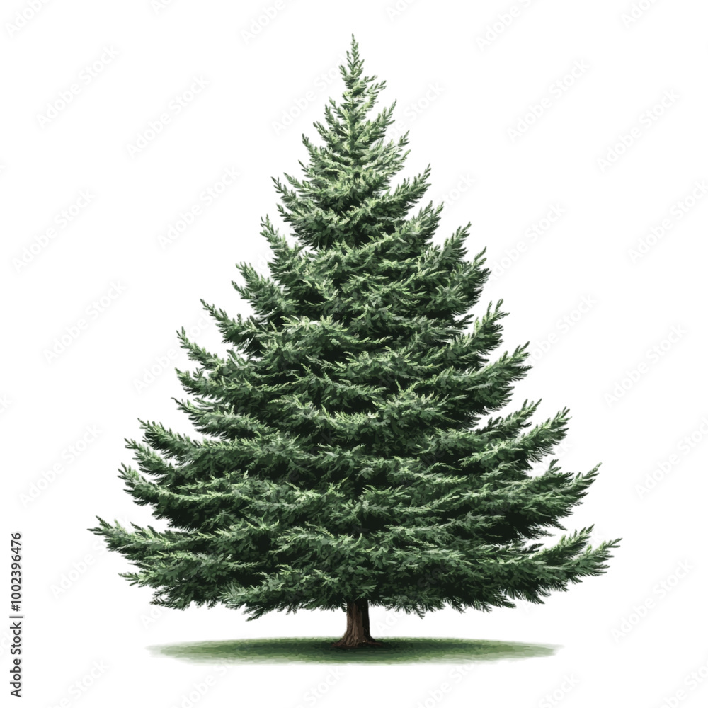 Fototapeta premium Christmas tree vector on transparent background