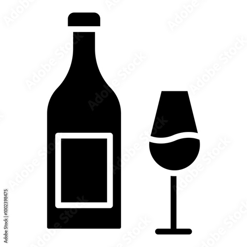 White Wine Icon Style