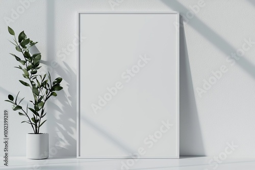 Wallpaper Mural A3 Poster Mockup on White Background created with Generative AI Torontodigital.ca