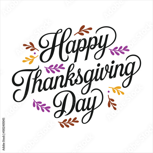 Happy Thanks Giving vector Typography design