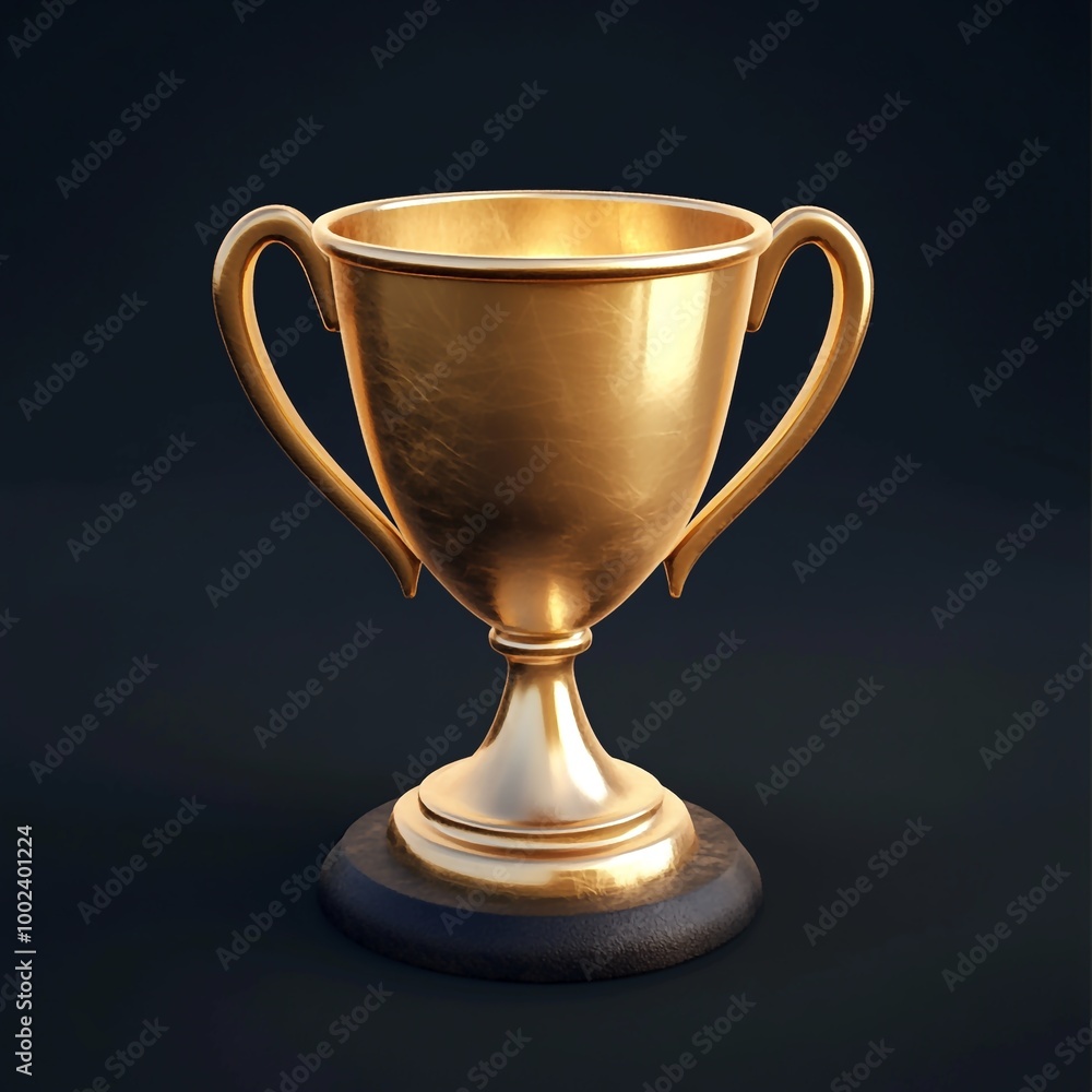 3D Achievement Cup Icon: Trophy of Excellence Illustration Logo 3D Achievement Cup Icon: Trophy of Excellence Illustration Logo