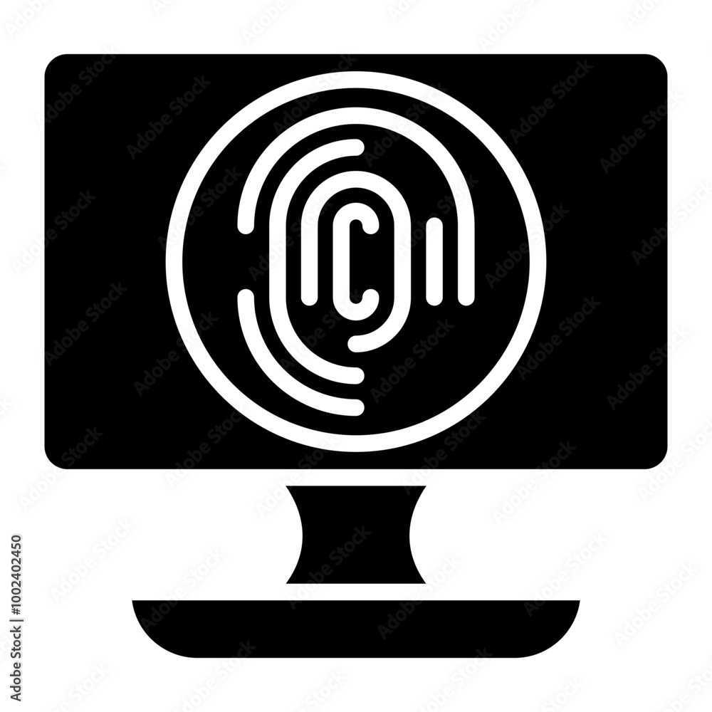 Biometric Computer Icon Style Biometric Computer Icon Style