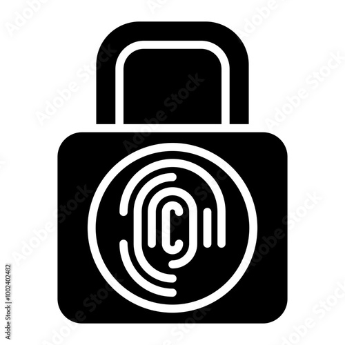 Biometric Padlock Icon Style
