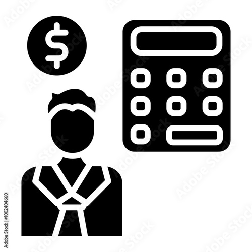 Accountant icon style