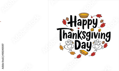 Happy Thanks Giving vector Typography design