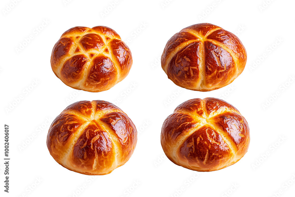 set of bread isolated set of bread isolated