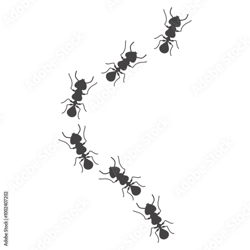 Vector art of ant swarm, ant cartoon design