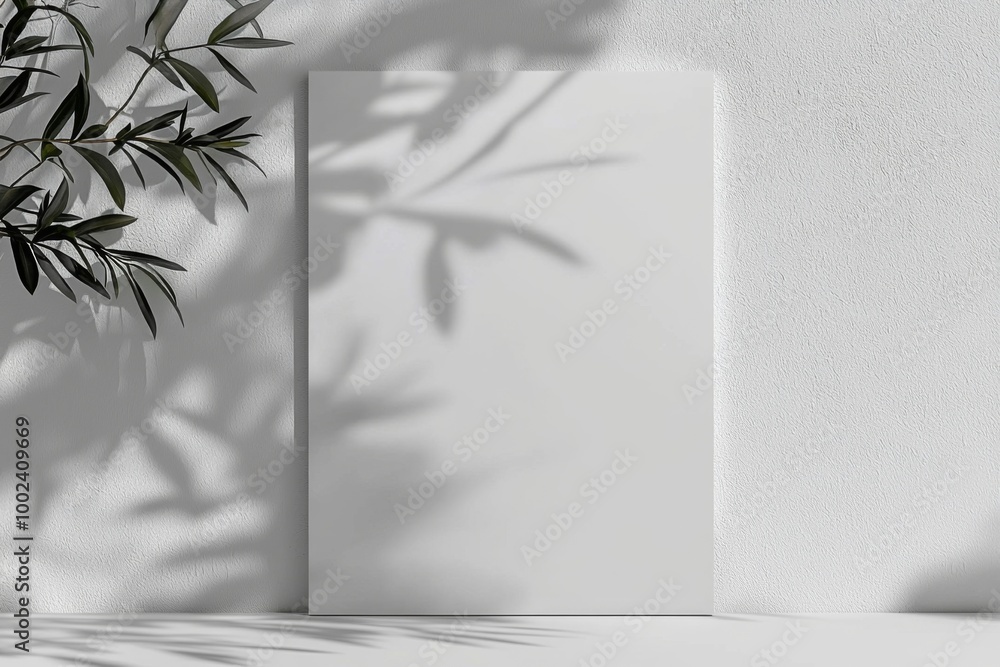 A3 Poster Mockup on White Background created with Generative AI A3 Poster Mockup on White Background created with Generative AI