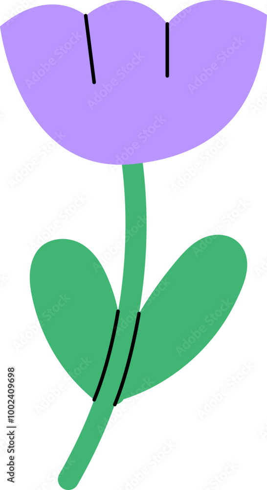 Hand-drawn cute organic flower illustration Hand-drawn cute organic flower illustration