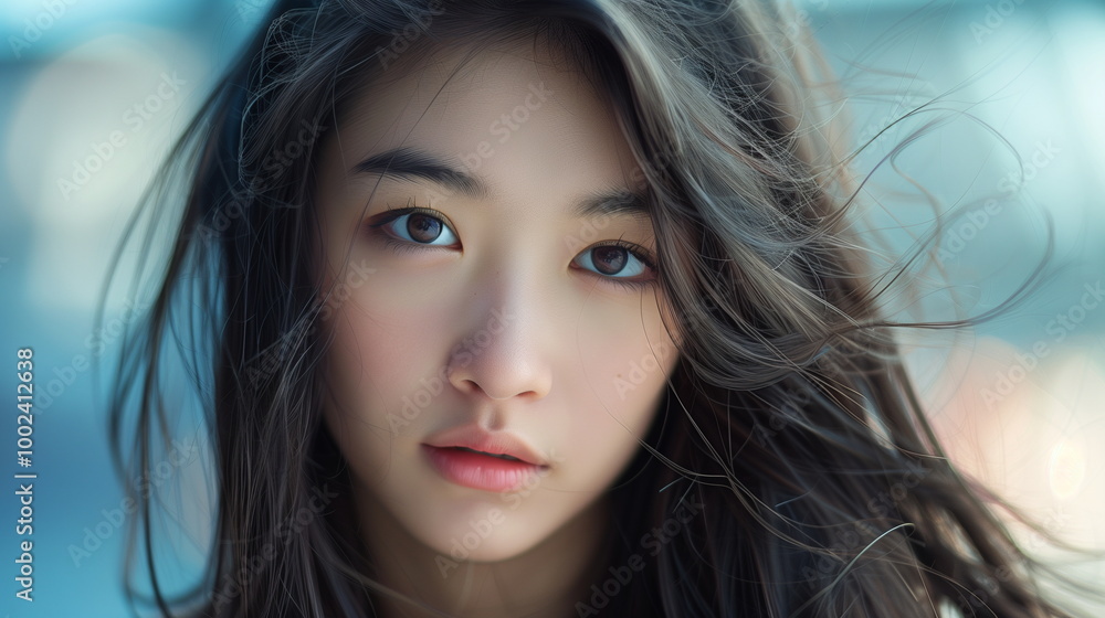 若いファッションモデルの女性のポートレート 若いファッションモデルの女性のポートレート