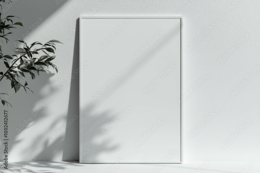 A3 Poster Mockup on White Background created with Generative AI A3 Poster Mockup on White Background created with Generative AI