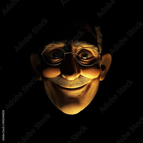 mask, light, bottom, black, background, illumination, glow, shadow, contrast, dramatic, eerie, mysterious, face, darkness, spotlight, underlit, silhouette, night, photography, art, theater, performanc photo