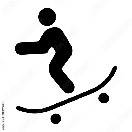 Skateboarding icon style