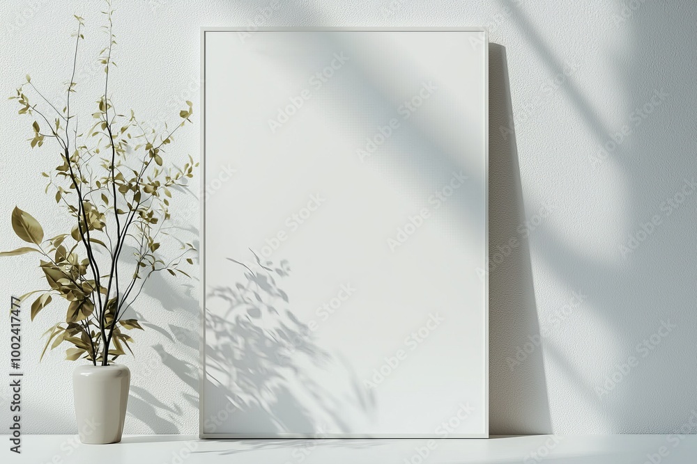 A3 Poster Mockup on White Background created with Generative AI A3 Poster Mockup on White Background created with Generative AI