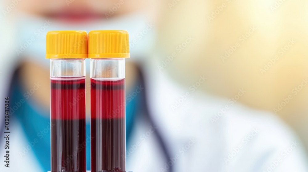 Researchers Examining Blood Samples in Laboratory Setting Researchers Examining Blood Samples in Laboratory Setting