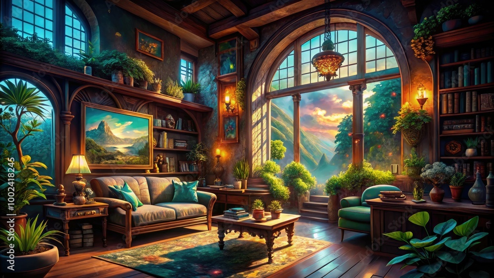 Obraz premium Transform your fantasy worlds and gaming environments with these inspiring interior design ideas, creating cozy, imaginative spaces that spark creativity and enhance player experiences.