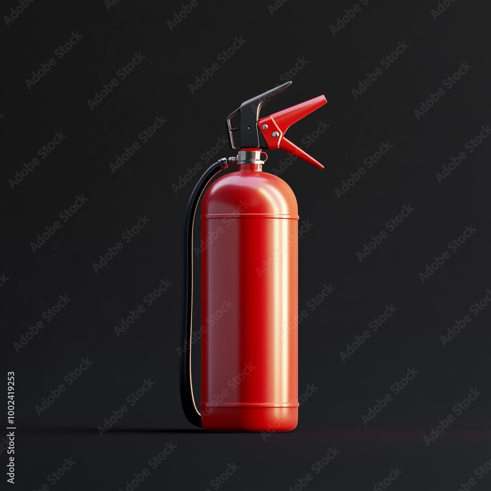 3D Fire Extinguisher Icon: Essential Safety Tool Illustration Logo 3D Fire Extinguisher Icon: Essential Safety Tool Illustration Logo
