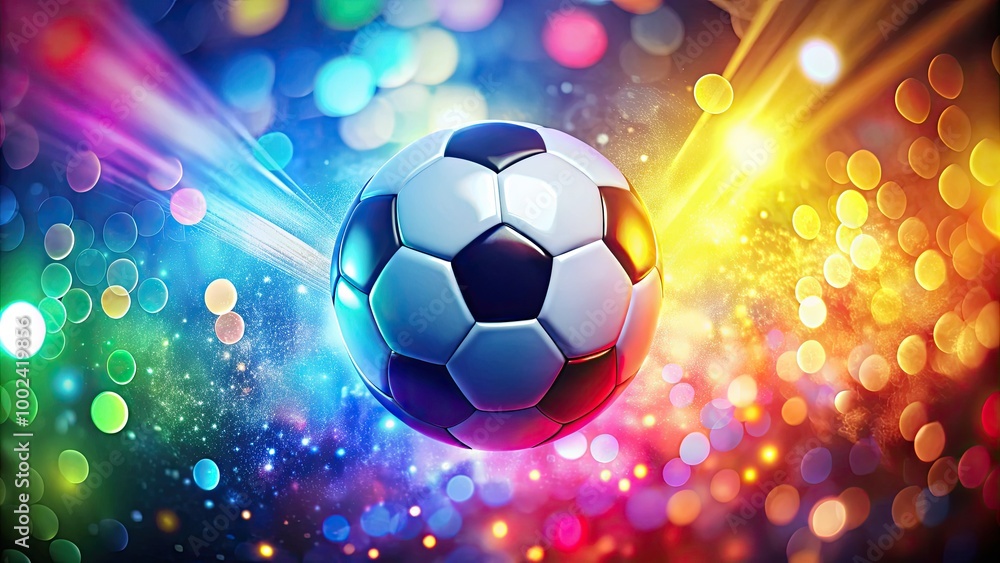 Fototapeta premium Vibrant and energetic logo illustrating a renowned European football league, capturing its rich culture and passionate fan base through striking colors and dynamic design elements.