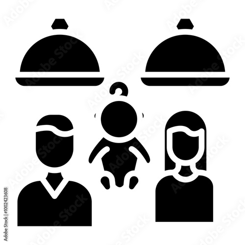Family Meal icon style