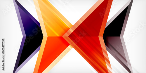 Abstract background color triangles and arrows composition. Vector Illustration For Wallpaper, Banner, Background, Card, Book Illustration, landing page