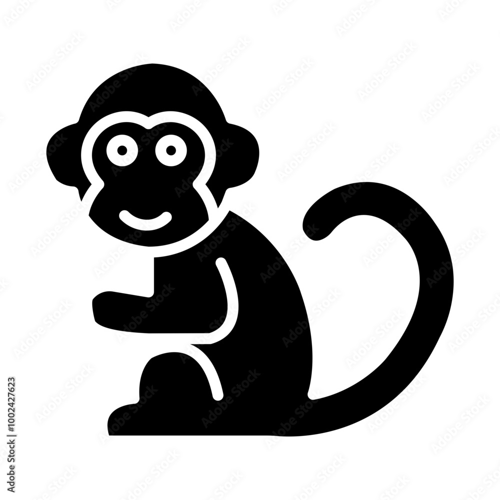 Obraz premium Monkey icon style