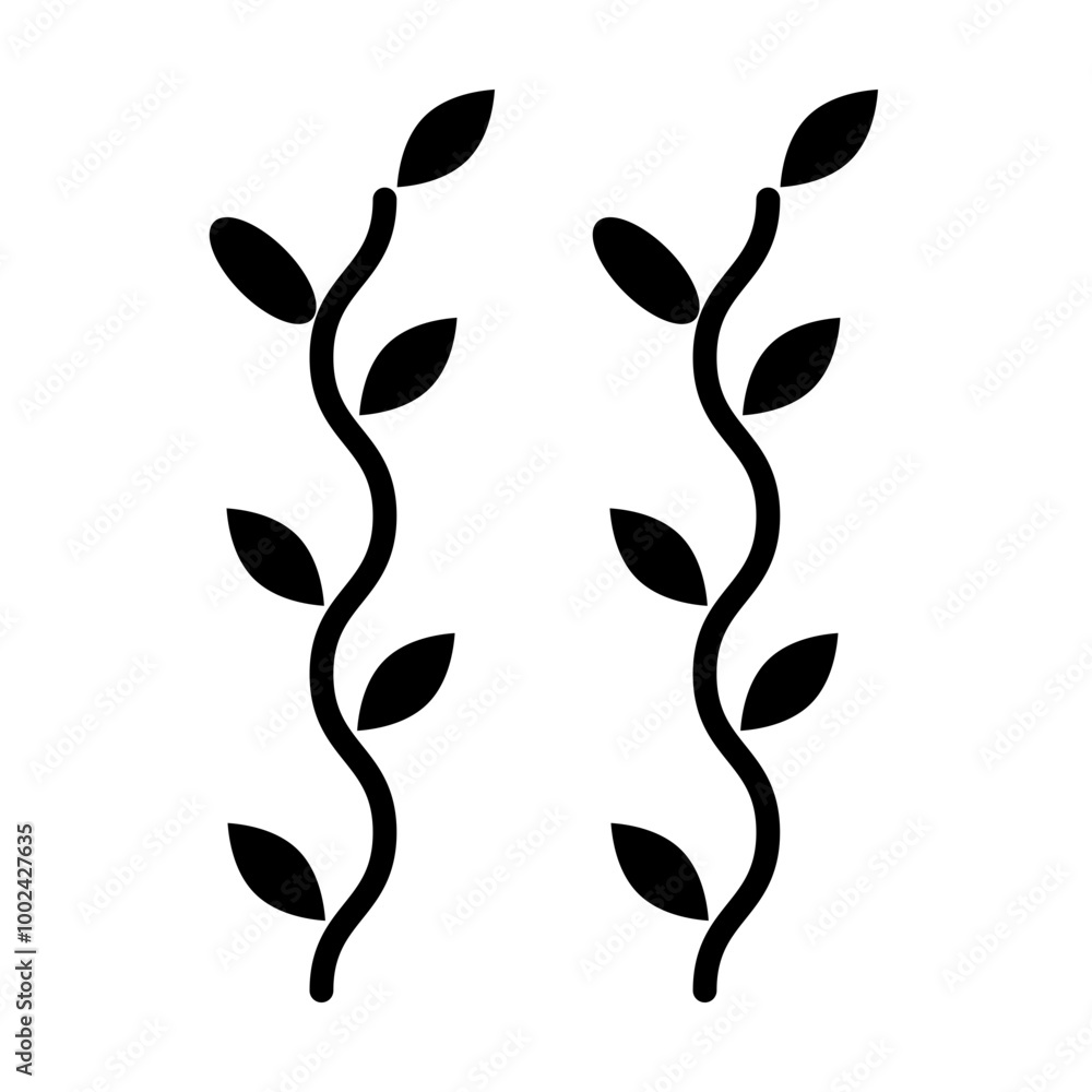 Naklejka premium Vines icon style