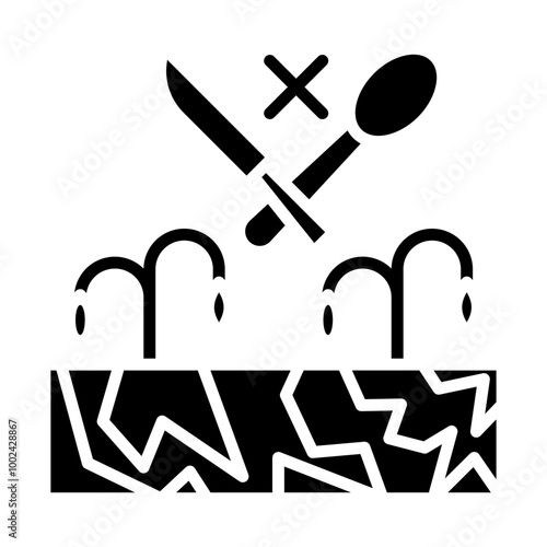 Food Scarcity icon style