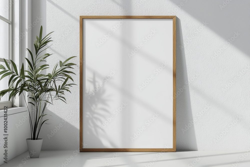 A3 Poster Mockup on White Background created with Generative AI A3 Poster Mockup on White Background created with Generative AI