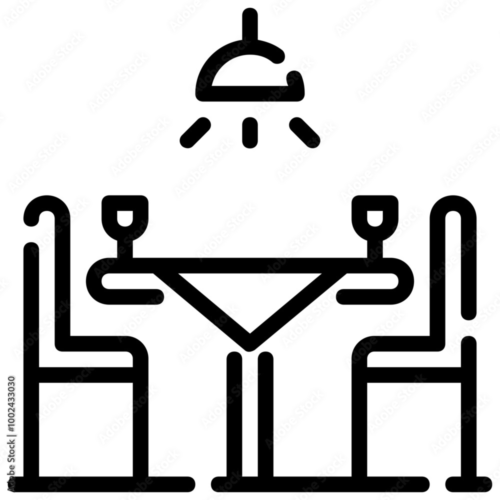 dining table outline vector icon dining table outline vector icon