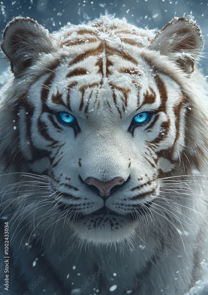 Fototapeta premium White Tiger Snow.