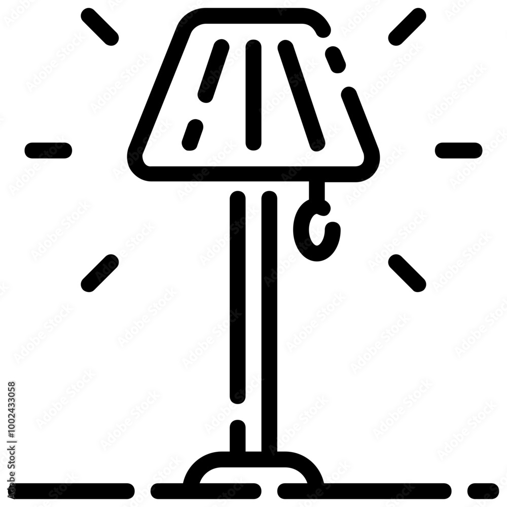 floor lamp outline vector icon floor lamp outline vector icon