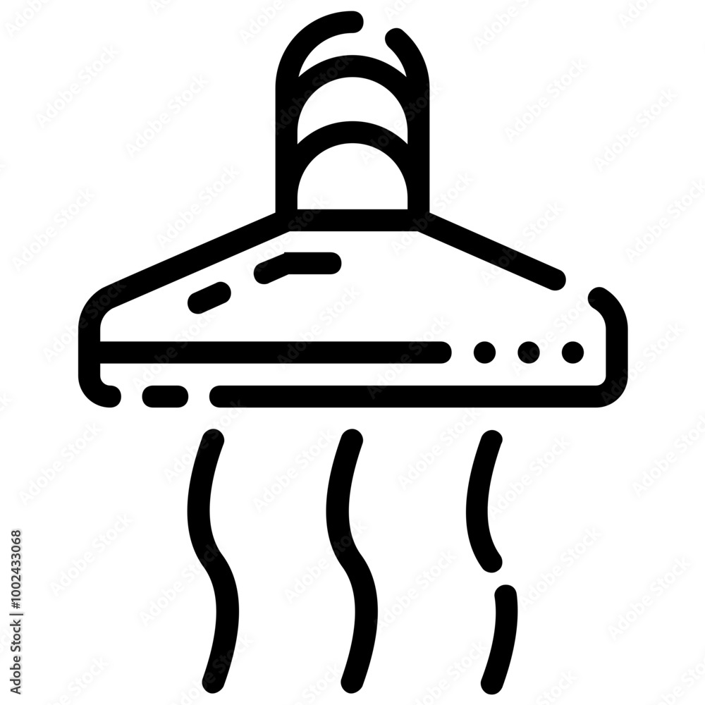 cooking hood outline vector icon cooking hood outline vector icon
